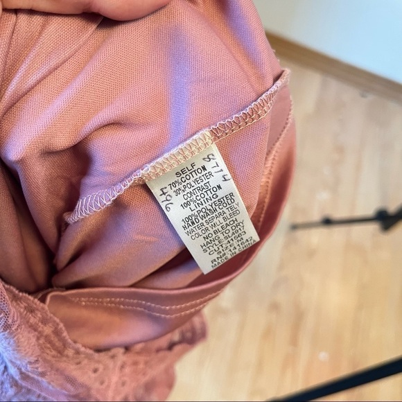 She+Sky Pink Barbie Festival Western Bohemian Lace Plunging Neckline Romper M - Picture 15 of 16